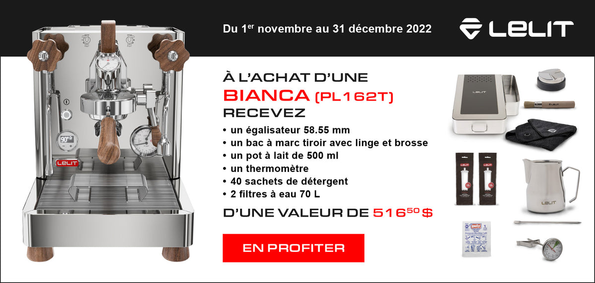 Promotion LELIT MACHINE ESPRESSO LELIT BIANCA PL162T V3 italcaffe