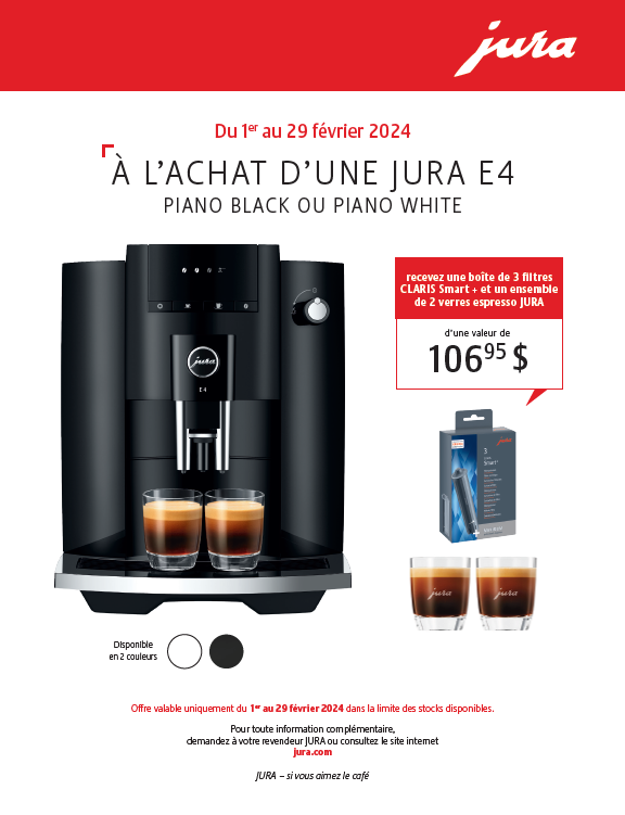 Promo sur machine à café Jura E4