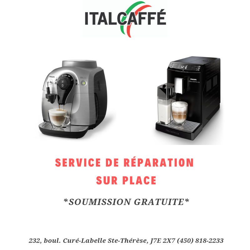 Centre de réparation machines espresso Cappuccino Saeco sur place