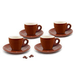 Italcaffe Ensemble de 4 tasses à Cappuccino brunes cuisinox